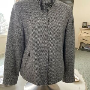 Ralph Lauren Gray Casual Wool Jacket, size 14